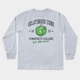 Gelatinous Cube Community College Kids Long Sleeve T-Shirt